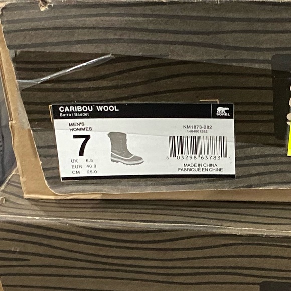 SOREL Caribou Unisex Durable Designer Winter Rain Snow Boots Color Burro - Picture 6 of 7